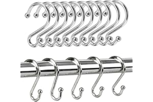 WEERSTONE Haki w kształcie litery S, wytrzymałe, ze stali nierdzewnej w kształcie litery S, wieszaki użytkowe, do przyborów kuchennych, biura, łazienki, szafy, warsztatu, garażu, biura, domu,