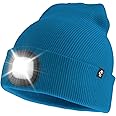 Idyllicomfort Led Lighted Beanie Hat,USB Rechargeable Hands Free Headlamp Cap, Unisex Winter Warmer Knit Hat with Light for Hiking Biking Camping Jogging, Gift for Men, Women, Teens