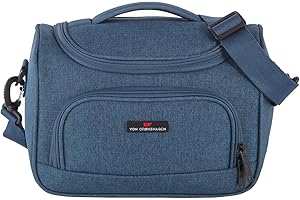 Von Cronshagen Kosmetikkoffer Cloud 2.0 | Kulturtasche aus Polyester | mit abnehmbarem Schulterriemen | Aufsteckfunktion (Petrol)