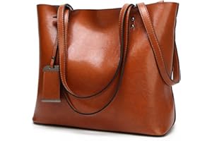 AILEESE Womens Soft Leather Handbags Large Capacity Retro Vintage Top-Handle Casual Tote Shoulder Bags