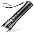 Blukar LED Taschenlampe Aufladbar, Extrem Helle Zoombares Taschenlampen mit 5 Lichtmodi und Langer Betriebsdauer, IPX6 Wasser
