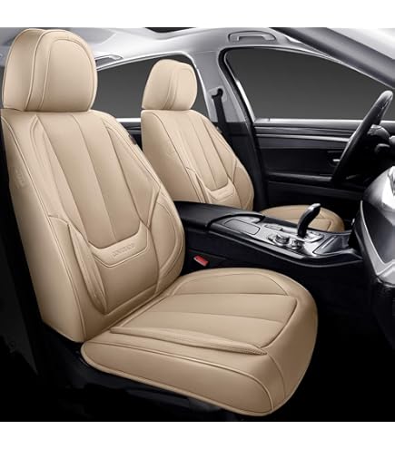 GXARTS Driver Side Bottom Perforated Leather Seat Cover - Tan, Compatible With Lexus RX 350 2010-2015