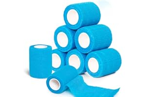 GTAGKOMMEN 8 Rotoli 7cm x 4.5M bendaggi,benda elastica autoadesiva, benda elastica coesiva Nastro Crossfit salvapelle sportivo Fasciatura, garza autoadesiva,benda autoadesiva