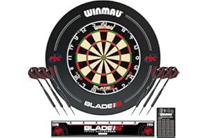 ‎WINMAU WINMAU Dartscheibe - Blade 6 Dartscheibe | Blade 6 Bündel - Professionelles PDC-Dartboard mit Offiziellen Turnierspezifikationen für Darts-Enthusiasten