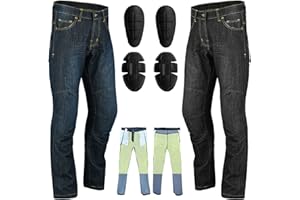 RXL Motorcycle Jeans Made with Kevlar Motorbike Protective Pants Protective Lining Reinforced Denim Trouser CE Approved Armours