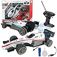 Wembley High Speed Rc Car Remote Control 2Wd F1 Car for Boys|Smoke Spray Remote Car for Kids 5+ Years|Scale 1:14 Big Formula Car Toys for Boys with Light&Flame-Rechargeable,White