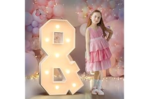 MIXIFOX Gigantische Leuchtende Buchstaben Deko Geburtstag,Hochzeitstag,Deko Buchstaben LED Buchstaben,Buchstabe &