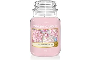 Yankee Candle Candela profumata in giara grande | Biscotto del fiocco di neve | Durata Fino a 150 Ore | Regali perfetti per le donne