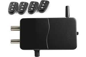 ARREGUI CI10N-AL Verrou Électronique | Serrure Invisible avec Alarme Sonore | 4 Télécommandes | couleur noir