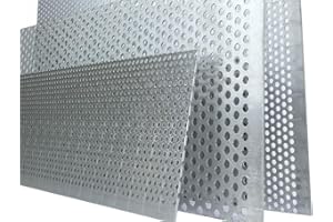 EVEK Perforated Sheet Aluminium RV5-8 1.5 mm Panels Can Be Cut to Size Available Aluminium 300 mm x 300 mm