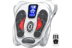 CRELIVER Medic Durchblutungs-stimulator bekämpft Beinschmerzen, Fussmassagegerät durchblutung verbessert Polyneuropathie, EMS-Fußmassagegerät mit Fernbedienung – 8 Stück Körperpads