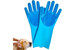 Befrenetic Dog Washing Gloves, Dog Bathing Gloves, Anti Slip and Extended Design, Cat Grooming Glove Suitable for Pets Such as Long Haired Dogs Short Haired Dogs Cats Rabbits