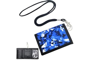 SwirlColor Portfele dla dzieci dla chłopców, Ice Crystal Pattern Portfele dla dzieci Trifold Chłopcy Portfele dla dzieci 9-12 z monetami kieszonkowymi posiadacze na karty smycze prezenty dla chłopców