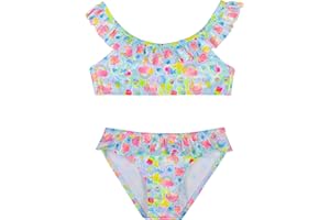 POWER FLOWER Maillot de Bain pour Filles Ensemble Bikini Deux Pièces Tankini Sets Maillot de Bain pour Filles 2-14 Ans