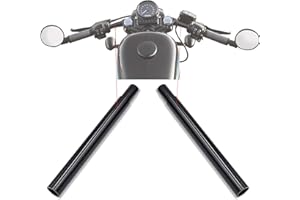 FULLIBARS Manubrio Moto 25mm Nero Accessori Moto Cafe Racer compatibile con Sportster XL883 1200 48 Street Glide etc Accessori Motocicletta Alluminio Manubrio 22mm Tube