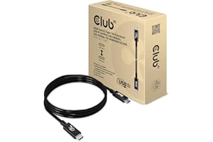 CLUB 3D Club3D USB4 Gen3x2 Typ-C dwukierunkowy kabel z certyfikatem USB-IF 8K60Hz, dane 40 Gb/s, PD 240 W EPR szt./szt. 1 m