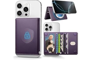 OCASE Portefeuille Magnétique avec 5 Emplacements Cartes, Blocage RFID, Cuir Synthétique pour iPhone Séries 16/15/14/13/12 (Exclu Séries Mini) et Coque per MagSafe - Violet