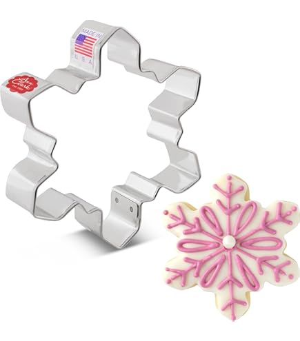 Stampo in acciaio inox per modellazione 52 mm - Fiocco di neve x1