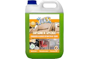 Viks | Limpiador de Tapicerias Profesional | Detergente concentrado para eliminar mugre, colorantes, ceras y grasas en asientos, alcantara, cuero y alfombras | Apto para Hogar y Coche | 5 L