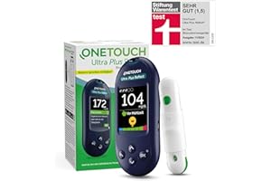 ‎ONETOUCH OneTouch Ultra Plus Reflect® Blutzuckermessgerät (mg/dl) I 1 Messgerät, 10 Teststreifen, 10 Lanzetten, 1 Stechhilfe & 1 Etui | Stiftung Warentest SEHR GUT (1,5)