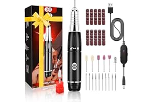 CIICII Torno para Uñas Profesional, 30000 RPM Lima Electrica Uñas (69 Pcs Pórtatil Velocidad Ajustable Bloqueo de Mandril Totalmente Metálico Avance/Retroceso Kit de Manicura Eléctrico) para Salón DIY