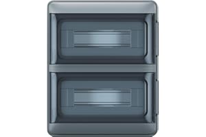 LEGRAND, Plexo S Feuchtraumverteiler, Aufputzverteiler, Schutzart: IP65-IK07, 2-reihig, 24 Module, Maße: 350 x 285 x 106 (H x B x T in mm) mit Neutralleiter- und Schutzleiter-Klemmenleiste, 601894