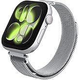 Spigen Apple Watch 42mm Seri 11/10 ile Uyumlu Kordon Band WBM4 Milanese Hasır &Ccedil;elik G&uuml;m&uuml;ş Kayış - AMP10498 (Spigen TR Garanti