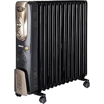 Buy Bajaj OFR Room Heater, 13 Fin 2900 Watts Oil Filled Room Heater with  400W PTC Ceramic Fan Heater, ISI Approved (Majesty 13F Plus Black) Online  at Low Prices in India - Amazon.in