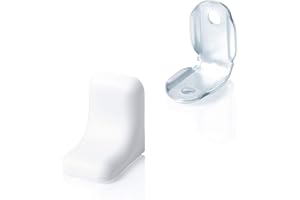 60 x sossai® Equerre D'angle en métal galvanisé avec couvercle/connecteurs de meubles | BT2 | Couleur : Blanc | Matière : Plastique