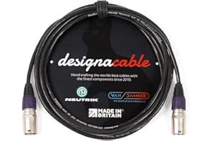 designacable.com 3m - Purple Shielded Neutrik Ethercon Lead - Handmade in the UK using Van Damme Tourcat Flexible Cat 5E & Neutrik NE8MC-1 Silver Ethercon Connectors.