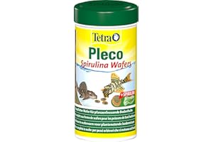 Tetra Pleco Algae Wafers - Fischfutter mit Spirulina-Algen für algenweidende Bodenfische, 250 ml Dose