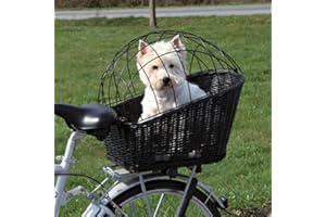 KARLIE PaylesswithSS Rear Mounted Bicycle Wicker Basket for Pets