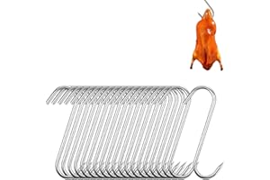 COYUN 20 pcs Crochet de Boucher en Acier Inoxydable, Crochet S Multifonctions en Métal, Convient pour Suspendre Bœuf