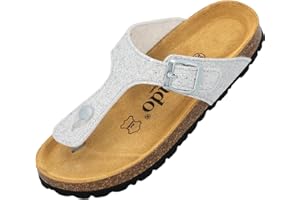 Palado Zehentrenner Mädchen Kids Kos G Glitzer – coole Sandalen - bequeme Hausschuhe mit Glitzer - modische Sommerschuhe - Pantoletten für Mädchen