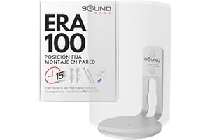 Sound bass ERA100 Soporte de Pared de Perfil bajo, Blanco, Unidad única, Compatible con bocina Sonos ERA 100, Completo con Todos los Accesorios de fijación