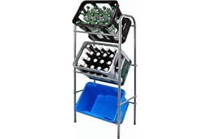 KS-DIREKT Kistenregal Flaschenkastenregal Kisten Regal für Getränkekästen und Kunstoffboxen Kastenregal (Für 3 Kisten)