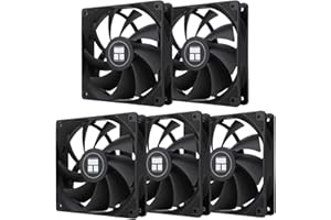 Ventola di raffreddamento per CPU Thermalright TL-C12C X5, ventola nera, PC con velocità di rotazione di 1550 giri/min, dissipatore di calore per computer da 120 mm, ventola di controllo PWM per