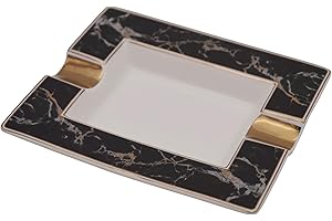 GERMANUS Cenere per sigari in vera porcellana – Marmo Nero