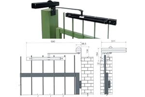 ASSA ABLOY ITALIA Ferme portail DC680 réversible Noir ASSA ABLOY pour porte 1400 mm - DC680G-9004