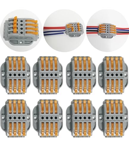Connettori Elettrici CTRICALVER SPL-1 | 26 Pezzi | Morsettiera A Barra Di Pressione | Blu | Per Cablaggi Rapidie Sicuri - Foto 10