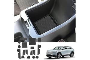 Ruiya Compatible with Honda HR-V HRV 2022 2023 2024 Car Rubber Mats, HR-V Car Mats Door Slot Mat Car Armrest Drink Holder Mat Centre Console Non-Slip Mats Interior Rubber Mats HR-V Accessories