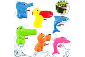 SUNSHINE SMILE 6-częściowy zestaw pistoletów na wodę, zabawka dla dzieci, pistolet na wodę, dla małych dzieci, pistolet na wodę, pistolet na wodę, zabawka