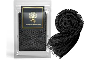 SARHAANA African Net Sponge Body Scrubber – XL Exfoliating Cloth for Shower – Long Back Scrubber for Dead Skin & Smooth Skin – Exfoliating Sponge - Fast Drying & Hygienic (Black)