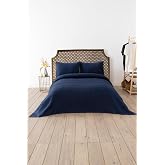 Denizli Concept Waffle &Ccedil;ift Kişilik Pike Seti Lacivert 200x220 Cm