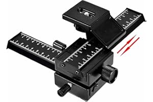 SHOOT 4 Way Macro Focusing Rail Slider for Close-up Shooting for Canon Sony Pentax Nikon Olympus Samsung and other Digital Camera with 1/4" Screw Hole