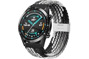 HATOLOVE Kompatibel mit Huawei Watch GT2 Armband 46mm, Huawei Watch GT 4 46mm, GT 3, GT3 Pro 46mm, GT2 Pro, GT 2e, GT Runner, Huawei Watch GT Sport Active Classic 46 mm, 22mm Elastic Adjustable Nylon Armband