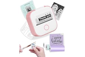 Phomemo Mini drukarka etykiet, T02, naklejka na smartfon, telefon komórkowy, mała drukarka termiczna z 3 rolkami papieru termicznego, naklejka 203 dpi, Bluetooth, drukarka drukująca, czarno-biała