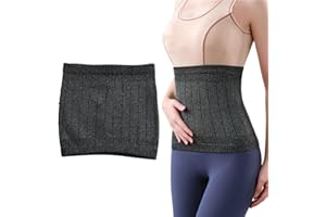 OUDQFCJ 1 Pezzi Fascia Lombare Termica Donna, Elastica e Calda, Scalda Pancia e Schiena, Fascia Lombare Invernale per Vita e Fianchi