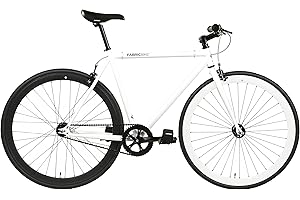 FabricBike- Vélo Fixie Noir, Fixed Gear, Single Speed, Cadre Hi-Ten Acier, 10,45 kg (Talla M).
