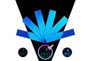 ‎LOOM LOOM Reflektoren Fahrrad Set (6 Stk Prism Blau) | Reflektierende Aufkleber für Fahrrad, Helm & Auto | Wasserdichte Reflektoren Folie für Garage & Kinderwagen | Hohe Sichtbarkeit